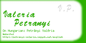 valeria petranyi business card